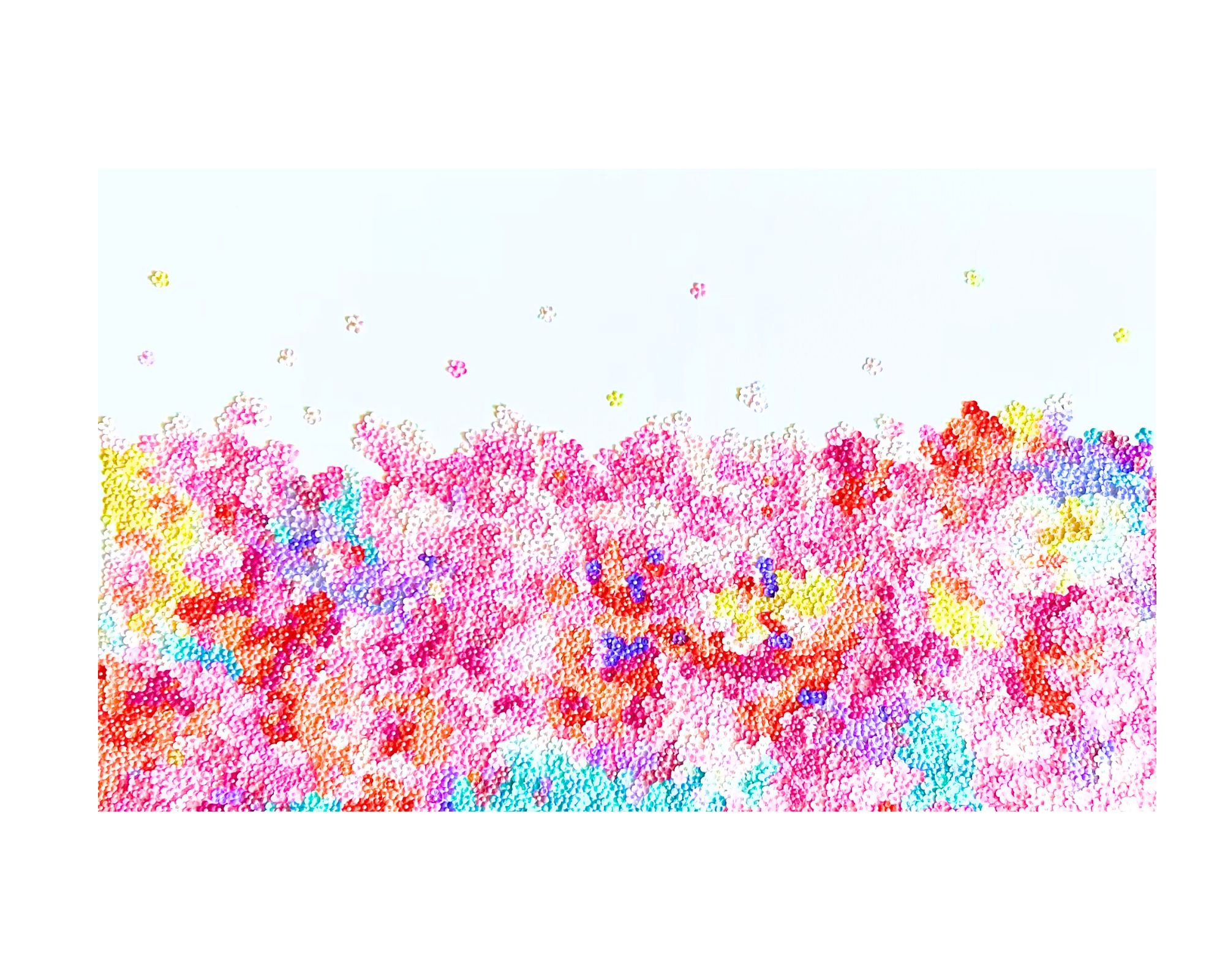 Colorful abstract pattern on a white background